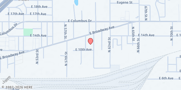 Map showing COMOR Christian Outreach at 2016 North 60th Street, Tampa, FL