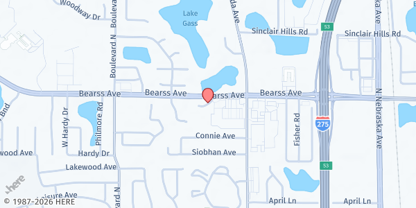 Map showing Crisis Center of Tampa Bay at Crisis Center Plaza, Tampa, FL