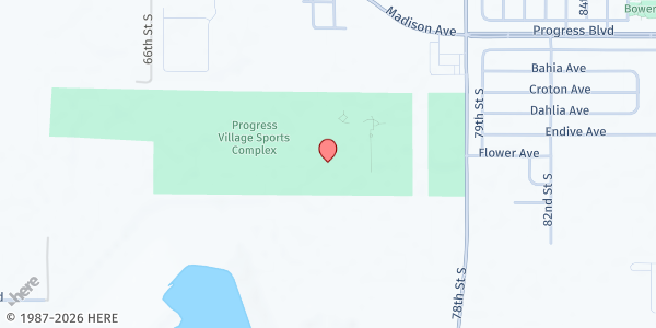 Map showing Emanuel P. Johnson Recreation Center at 5855 S 78th St, Tampa, FL