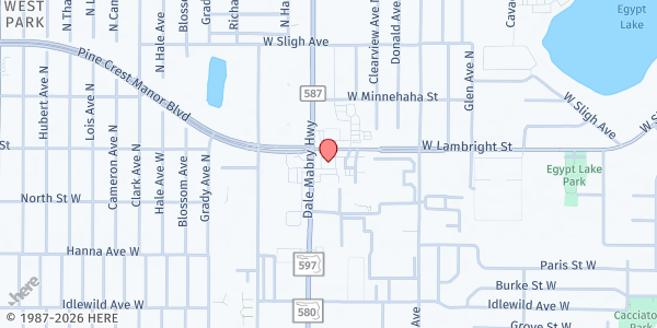 Map showing Humanitary Medical Center Tampa at 6607 North Dale Mabry Highway, Tampa, FL