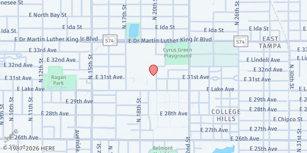 Map showing Lockhart Magnet - Feeding Tampa Bay at 3888 North 19th Street, Tampa, FL