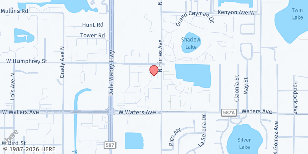 Map showing Lutheran Services Florida - Tampa at 3627 West Waters Avenue, Tampa, FL