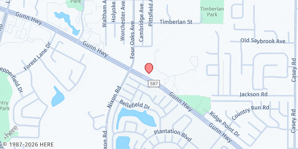 Map showing North West Church of God at 5131 Gunn Highway, Tampa, FL