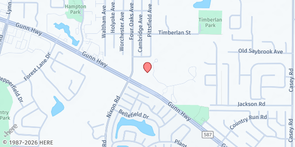 Map showing Northwest Tampa Church of God at 5131 Gunn Highway, Tampa, FL