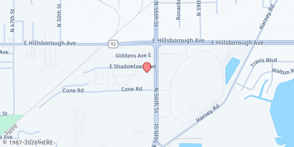 Map showing POSITIVE SPIN INC - Main Office at 5118 North 56th Street, Tampa, FL