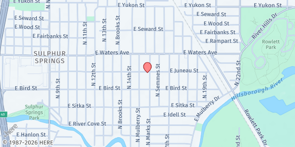 Map showing Rise Tampa - Sulphur Springs at 8218 North Marks Street, Tampa, FL