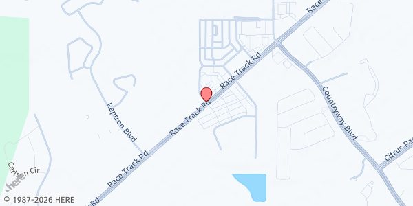 Map showing ROCK CHURCH OF TAMPA BAY at 12120 Race Track Road, Tampa, FL