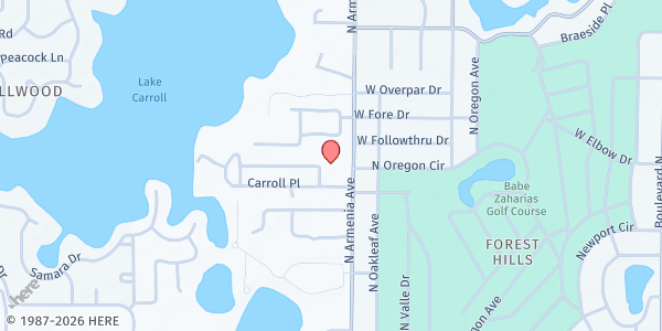 Map showing Sowing 4 Jesus at 10902 North Armenia Avenue, Tampa, FL