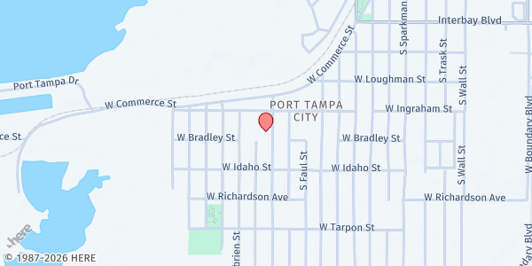 Map showing St. Mark Missionary Baptist Church at 7221 South Sherrill Street, Tampa, FL