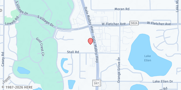 Map showing St. Paul Catholic Church Food Pantry at 12708 North Dale Mabry Highway, Tampa, FL