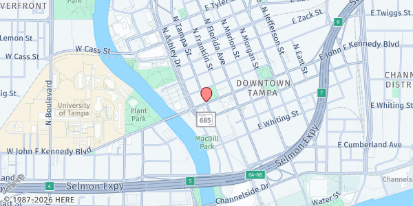 Map showing The Helen Gordon Davis Centre for Women at , Tampa, FL