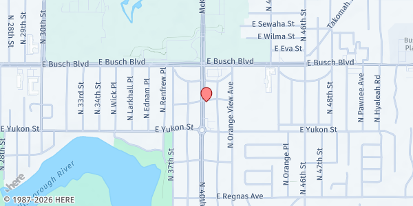 Map showing True Prosperity Evangelist Outreach at 8751 N. 40th St., Tampa, FL