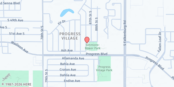 Map showing Victory AME at 5202 S 86th St, Tampa, FL
