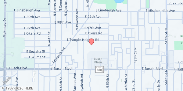 Map showing Windbay Terrace at 4817 E Temple Heights Rd, Tampa, FL