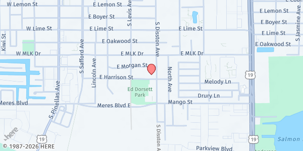 Map showing Cops 'n Kids Tarpon Springs at 555 East Harrison Street, Tarpon Springs, FL