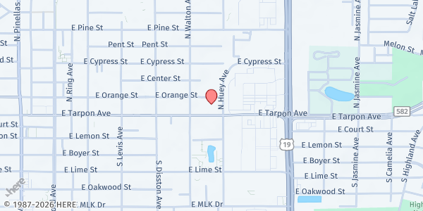 Map showing ST IGNATIUS CATHOLIC CHURCH - Community Life Center at 715 East Orange Street, Tarpon Springs, FL