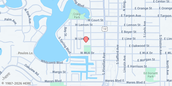 Map showing Tarpon Springs Boys & Girls Clubs at 111 West Lime Street, Tarpon Springs, FL