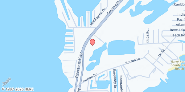 Map showing Burton Memorial UMC at 93001 Overseas Hwy, Tavernier, FL