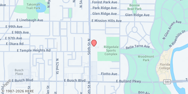 Map showing SVDP Corpus Christi at 9715 North 56th Street, Temple Terrace, FL