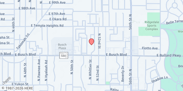 Map showing Temple Terrace United Methodist Church at 5030 East Busch Boulevard, Terrace Park, FL