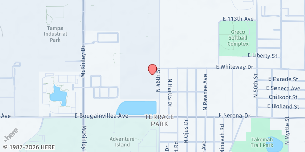 Map showing VA Healthcare for Homeless - Terrace Park at 10770 North 46th Street, Terrace Park, FL