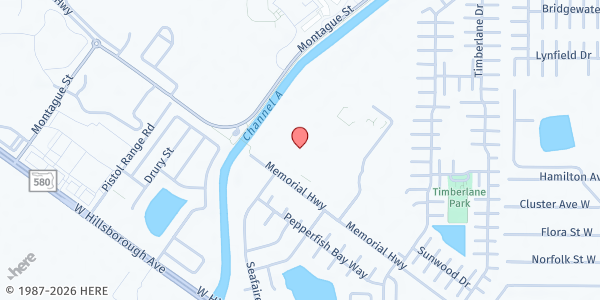 Map showing CHILDRENS HOME NETWORK/ ADOLESCENTS IN MOTHERHOOD (AIM) RESIDENTIAL MATERNITY PROGRAM at 10909 Memorial Highway, Town N Country Alliance, FL