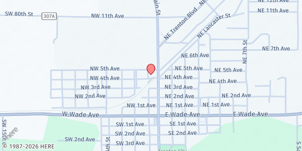 Map showing Trenton Train Depot at 111 NW 4th Ave, Trenton, FL