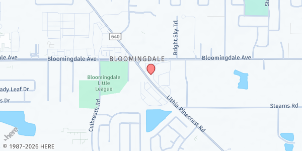 Map showing GIVING HOPE THROUGH FAITH - Valrico at 3433 Lithia Pinecrest Road, Valrico, FL