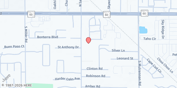 Map showing Iglesia La Esperanza at 407 S. St. Cloud Ave., Valrico, FL