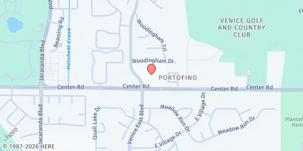 Map showing Good Shepherd Church at 1115 Center Rd., Venice, FL