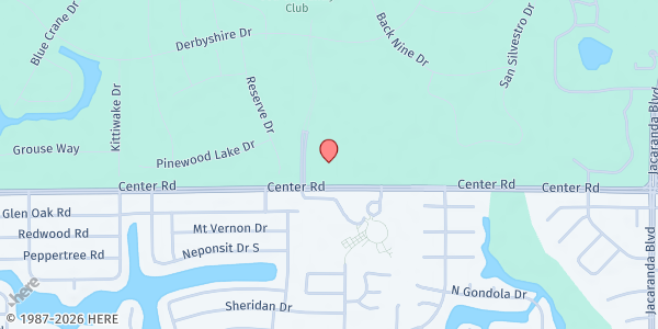 Map showing Lift Church at 695 Center Road, Venice, FL