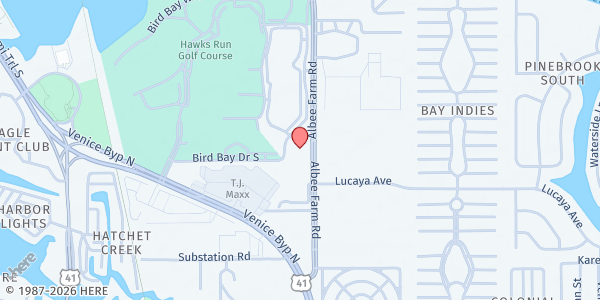Map showing Salvation Army- Venice at 1051 Albee Farm Rd, Venice, FL