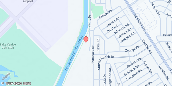 Map showing Senior Friendship Centers (Venice) at 2350 Scenic Drive, Venice, FL