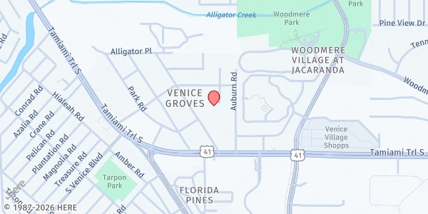 Map showing Seventh Day Adventist Church (Venice) at 2375 Seaboard Ave, Venice, FL