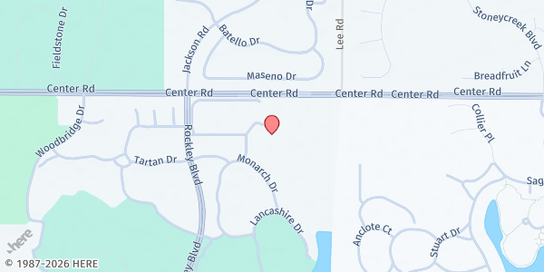 Map showing Venice Middle at 1900 Center Rd, Venice, FL
