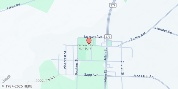 Map showing Grace Assembly of God at Vernon at 2808 Yellow Jacket Dr., Vernon, FL