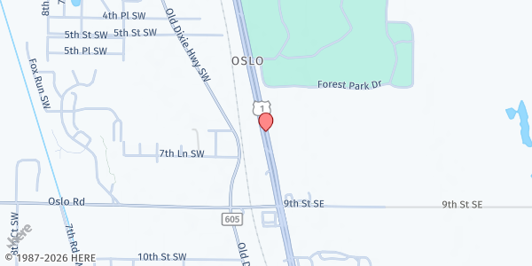 Map showing Casa De Alabanza Venga Tu Reino at 2055 S. US-1, Vero Beach, FL