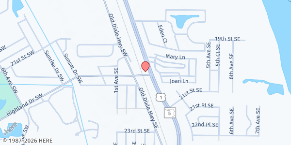 Map showing Casa De Alabanza Venga Tu Reino at 2055 US Highway 1 S, Vero Beach, FL