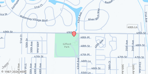 Map showing Gifford Beyond Special K at 4875 43rd Avenue, Vero Beach, FL