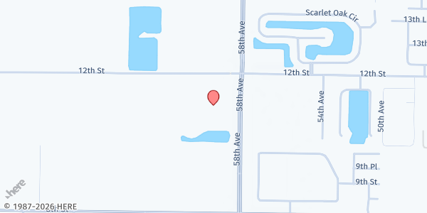 Map showing Pathway Church at 1105 58th Avenue, Vero Beach, FL