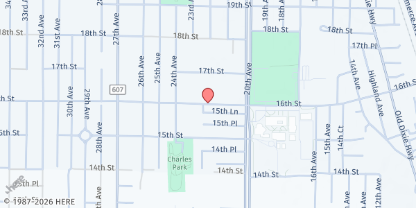 Map showing The Food Pantry of Indian River County at 2206 16th Avenue, Vero Beach, FL