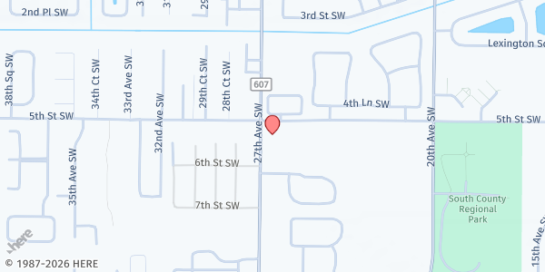 Map showing The Salvation Army - Indian River County at 2655 5th St. SW, Vero Beach, FL