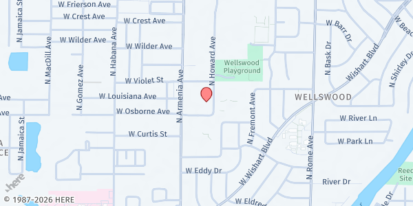 Map showing HILLSBOROUGH | La Senda Antiqua at 4810 North Howard Avenue, Wellswood, FL