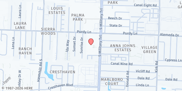 Map showing Community of Hope Church - WPB at 2341 S. Military Trail, West Palm Beach, FL