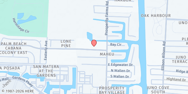 Map showing Cross Community Church at 2575 Lone Pine Rd., West Palm Beach, FL