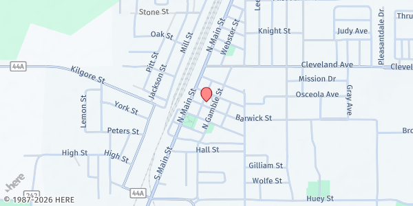 Map showing SVDP Wildwood (Our Mother of Mercy food Pantry) at 201 Barwick St, Wildwood, FL