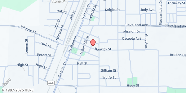 Map showing Wildwood UMC at 300 Mason St, Wildwood, FL