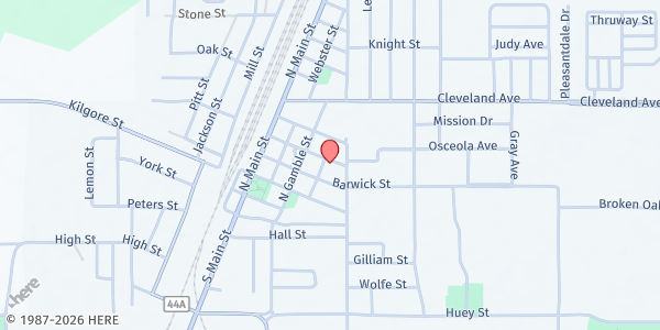 Map showing Wildwood United Methodist Church Food Pantry at 300 Mason St., Wildwood, FL