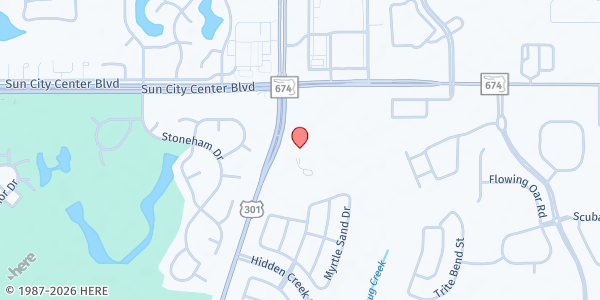 Map showing Our Lady of Guadalupe Food Pantry at 16650 U.S. 301, Wimauma, FL