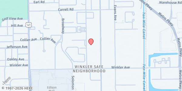 Map showing HARRY CHAPIN FOOD BANK OF SW FLORIDA - Fowler Street at 3760 Fowler Street, Winkler, FL